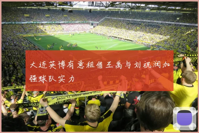 大连英博有意租借王禹与刘祝润加强球队实力