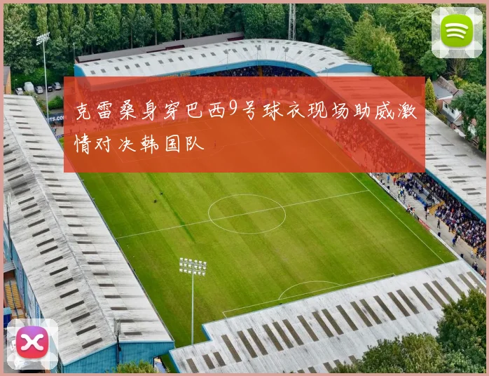 克雷桑身穿巴西9号球衣现场助威激情对决韩国队